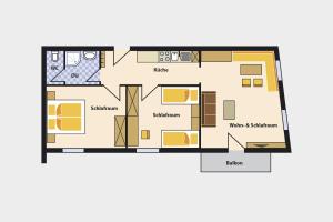 Půdorys ubytování Appartements Sailer
