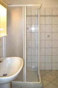 uma casa de banho com um chuveiro e um lavatório. em Apartment Elisa - DOL127 by Interhome em Costa Carnara