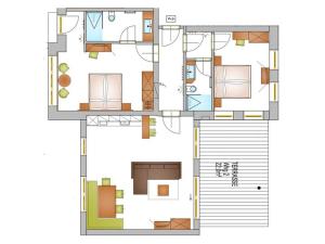 Plan piętra w obiekcie Appartement Schwab Ski in & Out