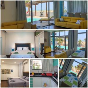 a collage of photos of a hotel room at MelBliss Gostoso in São Miguel do Gostoso +82 photos