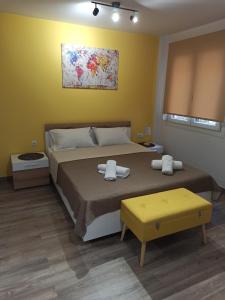 Postel nebo postele na pokoji v ubytování STUDIO-10