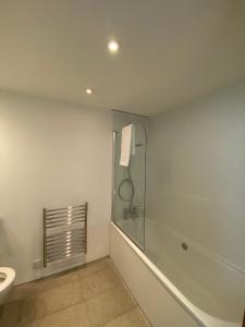 プリマスにあるBuckingham Place at the Royal William Yardのシャワー、トイレ、洗面台を備えたバスルーム +22枚の写真