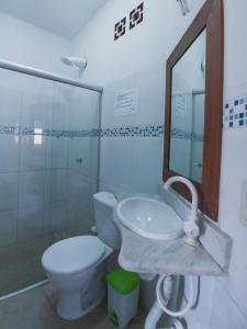 Koupelna v ubytování Pousada La Cabana