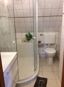 A bathroom at Gyenesi Virág Apartman