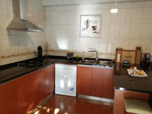 a kitchen with a sink and a dishwasher at CASA DAS PEDREIRAS in Peso da Régua +23 photos