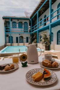 Morgenmad for gæster der bor på Pousada Aluá