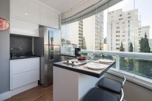 Dapur atau dapur kecil di Be Paulista Residence