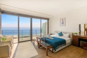 Postel nebo postele na pokoji v ubytování HuiZhou HuaYangNian Seaview Guesthouse + 37 fotografií