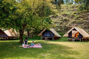 Zahrada ubytování Paraíso Escondido Cabañas, Reserva Rio Claro, San Luis-Doradal