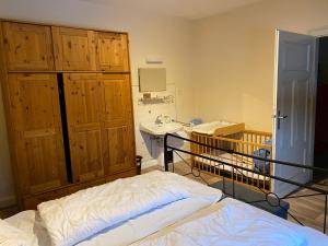 Postel nebo postele na pokoji v ubytování Haus an der Diemel