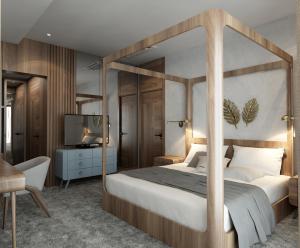 Postel nebo postele na pokoji v ubytování BN Hotel Thermal & Wellness