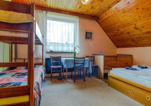 Holiday House Rokytnice tesisinde bir ranza yatağı veya ranza yatakları