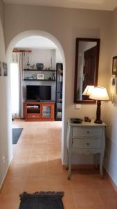 A kitchen or kitchenette at Attic apartment in Vera Beach with wifi and air-conditioning