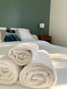 Tempat tidur dalam kamar di Le Patio, chambres d hôtes pour adultes en Camargue, possibilité de naturisme à la piscine,