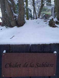 Chalet de la Sablière v zimě