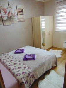 Ένα ή περισσότερα κρεβάτια σε δωμάτιο στο Apartman Magic Zlatibor-Čajetina