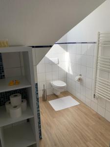 Vonios kambarys apgyvendinimo įstaigoje Ferienwohnungen am Aussendeich