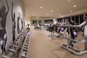 a gym with treadmills and elliptical machines at Icon Brickell -LUX 2 Bedroom with City & Bayview in Miami