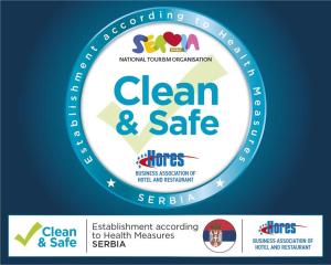 a label for a clean and safe store at Industrial 1853. in Kragujevac