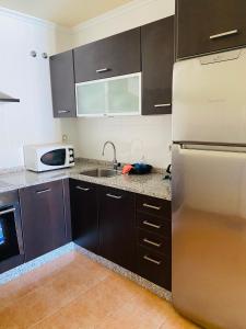 Kuchnia lub aneks kuchenny w obiekcie Hotel AV Apartamentos Lobios