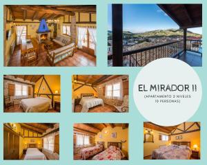 eine Collage von Fotos eines Hotels mit dem Text el midori ii für in der Unterkunft Casa El Mirador in Beceite