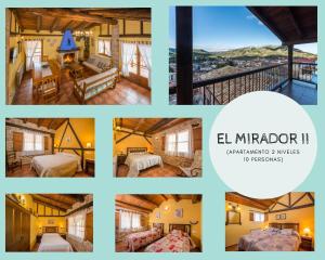 a collage of photos of a hotel with the text el midori ii for at Casa El Mirador in Beceite