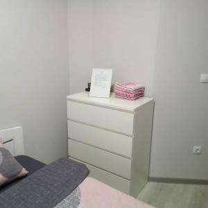 Rúm í herbergi á Apartman Riboškić Divčibare 2