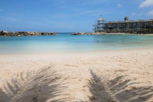 
a sandy beach with a body of water at Curacao Avila Beach Hotel in Willemstad

