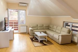 Istumisnurk majutusasutuses Apartmani Sigma