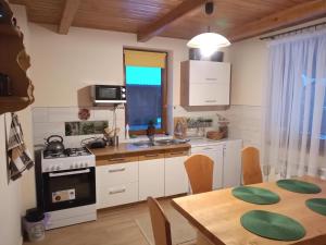 Kuchyň nebo kuchyňský kout v ubytování Dom na Krzemienicy