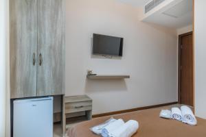 TV a/nebo společenská místnost v ubytování Gala Boutique Hotel