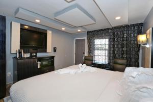 Llit o llits en una habitació de Historic Waterfront Marion Motor Lodge in downtown St Augustine