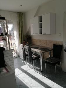 Kuchyň nebo kuchyňský kout v ubytování Gyöngyi Apartman