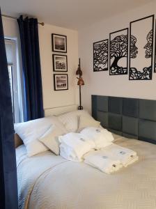 Postel nebo postele na pokoji v ubytování Nadmorskie Tarasy - Apartament D213 z garażem i rowerami