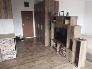 TV a/nebo společenská místnost v ubytování LAKI apartman
