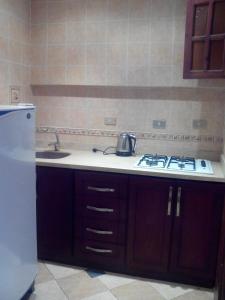 a kitchen with a sink and a stove and a refrigerator at Studio in Sharm El Sheikh