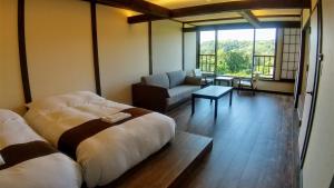 A seating area at FUTO HOUSE -Ippon no Enpitsu-