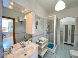 A bathroom at Il Riccio Apartment