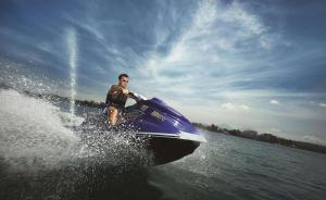 a man on a jet ski in the water at Shangri-La Tanjung Aru, Kota Kinabalu in Kota Kinabalu