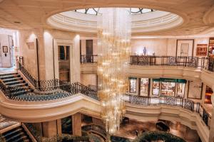 a large building with a chandelier in the middle at Shangri-La Bosphorus, Istanbul in Istanbul