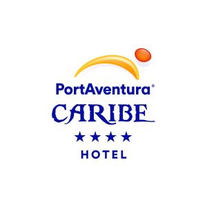 
a blue and white advertisement for a food company at PortAventura Hotel Caribe - Includes PortAventura Park Tickets in Salou
