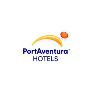 a logo for a hotel with a rainbow at PortAventura Resort - Includes PortAventura Park Tickets in Salou