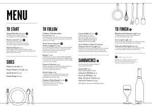 a menu for a restaurant with a bottle of wine at Holiday Inn Express Tamworth, an IHG Hotel in Tamworth