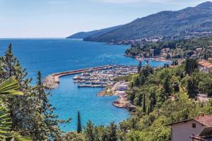 a view of a bay with boats in the water at Breathtaking sea view app for 2+1, BBQ ...... in Opatija
