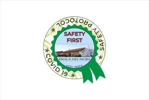 a label for asafety first dairy delivery truck at Residence Isola dei Mori in SantʼAntìoco
