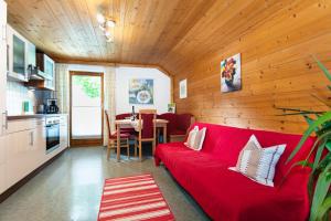Kuchyň nebo kuchyňský kout v ubytování Ferienhaus Hintersee