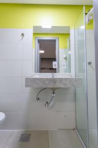 Koupelna v ubytování USEHOTEL - A uma quadra do complexo hospitalar Santa Casa