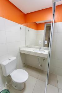 Koupelna v ubytování USEHOTEL - A uma quadra do complexo hospitalar Santa Casa
