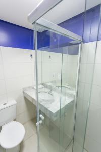 Koupelna v ubytování USEHOTEL - A uma quadra do complexo hospitalar Santa Casa