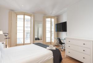 A television and/or entertainment centre at Urbe10 Plaza de la Constitucion 1 Bedroom Apartment